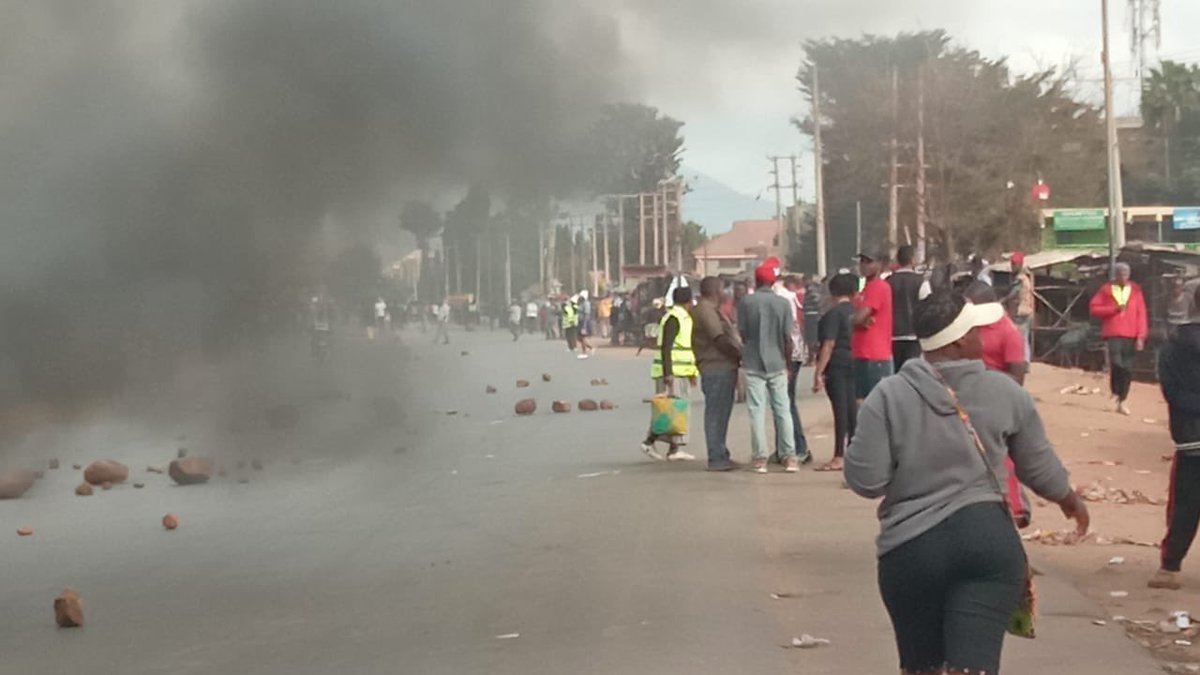 Protests kick off at Wote town.