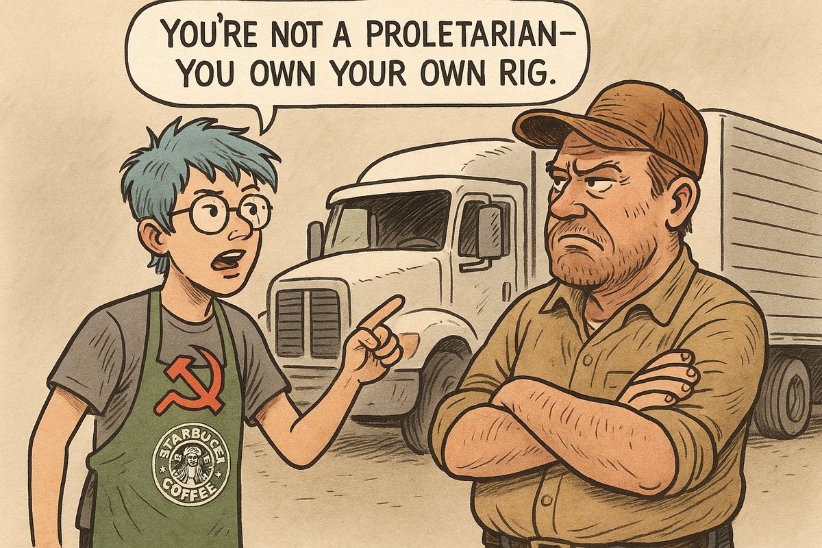 Who is the real Neo-Petite Bourgeoisie?  The Drayage Driver or the Marxoid who Lectures him on Who is Proletarian?

"Proletarians are forced to sell their labour power to survive" - the mantra of the hopelessly outdated western Marxoid who doesn't know that this myopic