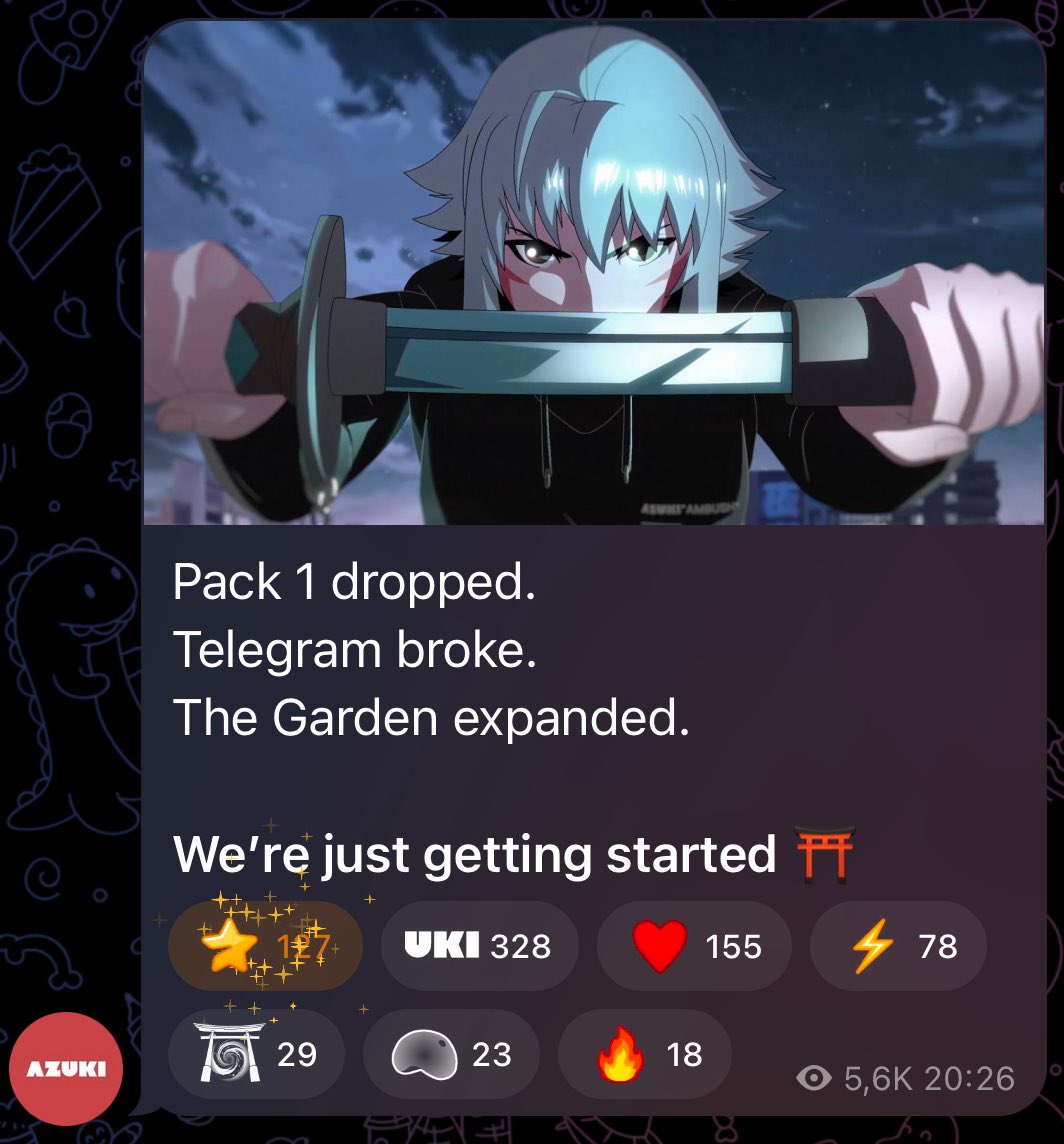 rdxkeks's tweet photo. Pack 1 dropped. Telegram kinda broke.
@Azuki cooking something — next collection teased in TG.
AMA with @ton_blockchain is coming 👀
First drop — Shao — already secured. Waiting for the next.
Something big is brewing.
#Azuki #TON #TelegramNFT #NFTstickers https://t.co/zjyWRDyST0