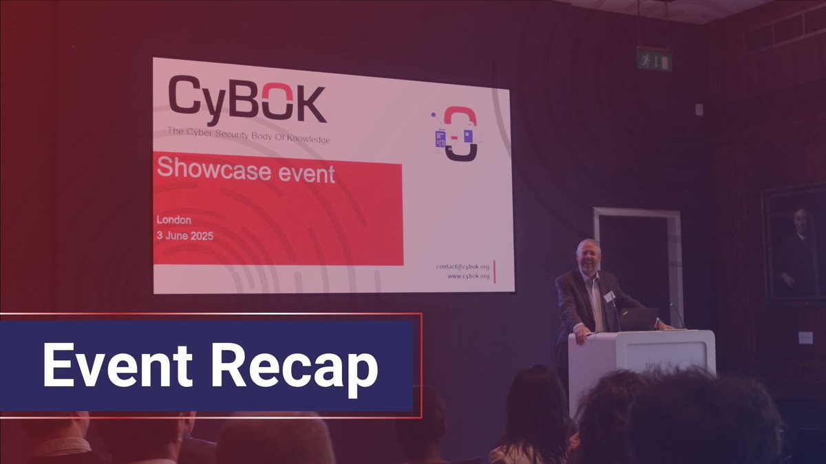 📢 The #CyBOK Showcase brought the cyber community together at The Royal Society in London to share tools, updates &amp; ideas supporting cyber security knowledge and education.

Innovation meets impact ✅ 

🔗 Read more: buff.ly/xwu4lSK

#CyberSecurity #CyberEducation