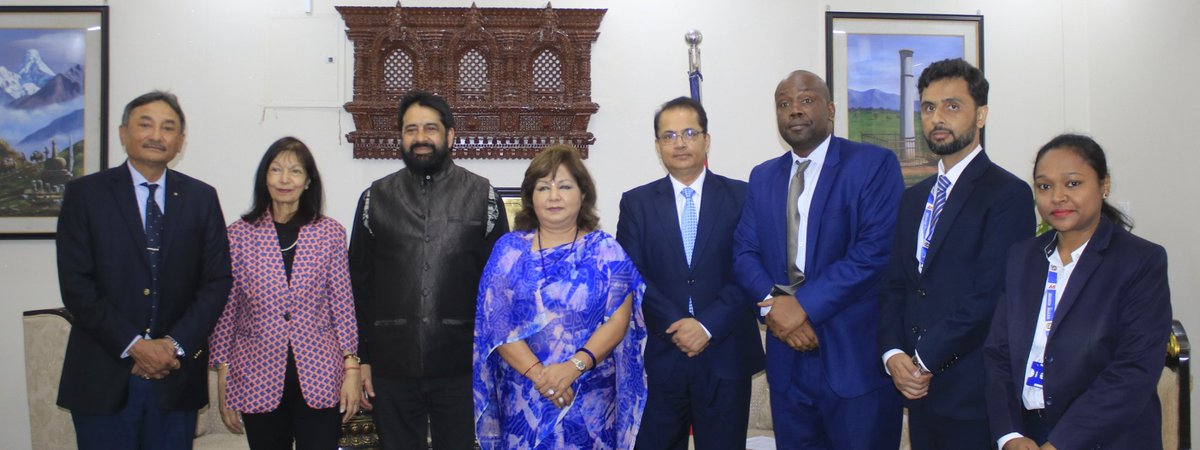 H. E. Mr. Anil Sooklal, newly appointed non-resident Ambassador of the Republic of South Africa to Nepal, paid a courtesy call on Hon. Dr. Arzu Rana Deuba, Minister for Foreign Affairs, today. 

Various matters related to Nepal-South Africa relations and cooperation were