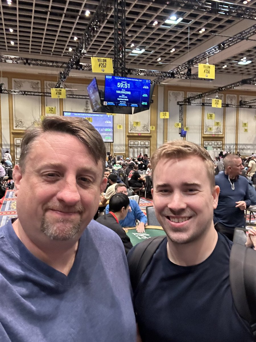 jerhamey's tweet photo. We bagged a decent stack in the tag team event @WSOP. Back at it tomorrow for Day 2 with @AdamHendrix10. #TeamAlaska
🔥🚀📈 https://t.co/CAaw7AET2R