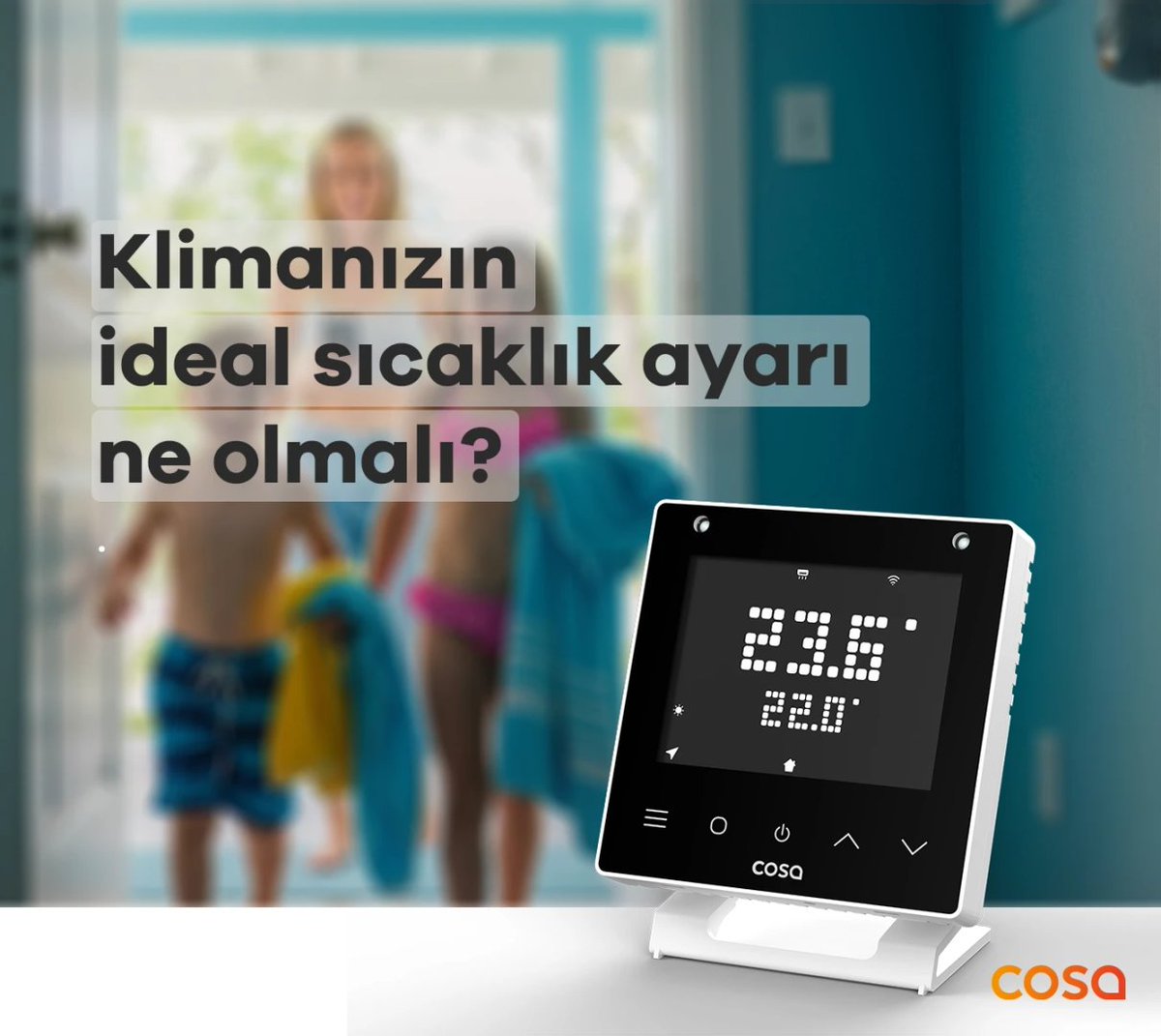 smartcosa's tweet photo. Klimanızı kaç derecede çalıştırmalısınız? 🤔

🏠 Evdeyken: Serin ama sürdürülebilir (24–26°C).

🏃 Dışardayken: Kapatmak bazen işe yarar, bazen de sıcaklığı artırıp çalıştırmak daha verimlidir.

📱 Cosa bu dengeyi sizin yerinize kurar.
#Cosa #AkıllıKlima #YazKonforu #Tasarruf https://t.co/v7WH09RqDi