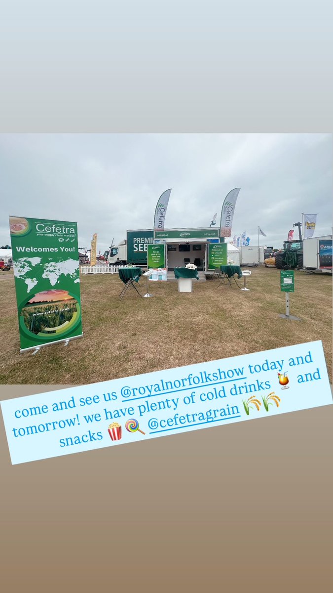 Liv Bates (@livbates9) on Twitter photo Come and see us at the Royal Norfolk Show today and tomorrow! We are stand 382 on 5th drive. We have the fridge filled with cold drinks, and plenty of snacks! ๐ญ๐น๐พ <a href="/Cefetra/">Cefetra Grain</a> Come and see us at the Royal Norfolk Show today and tomorrow! We are stand 382 on 5th drive. We have the fridge filled with cold drinks, and plenty of snacks! ๐ญ๐น๐พ <a href="/Cefetra/">Cefetra Grain</a>