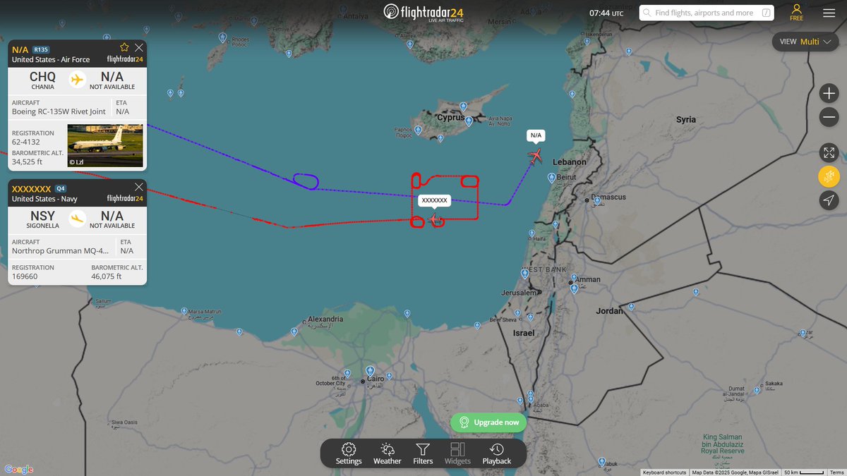 -US Navy MQ-4C Triton 169660
-USAF RC-135W Rivet Joint 62-4132