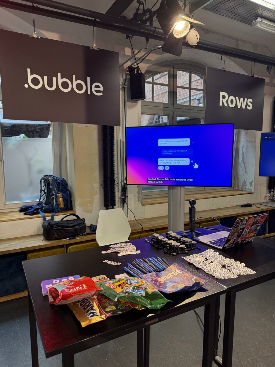 Fede (@fede_bubble) on Twitter photo The <a href="/bubble/">Bubble</a> booth at Berlin’s BuildersKlub 2025 The <a href="/bubble/">Bubble</a> booth at Berlin’s BuildersKlub 2025