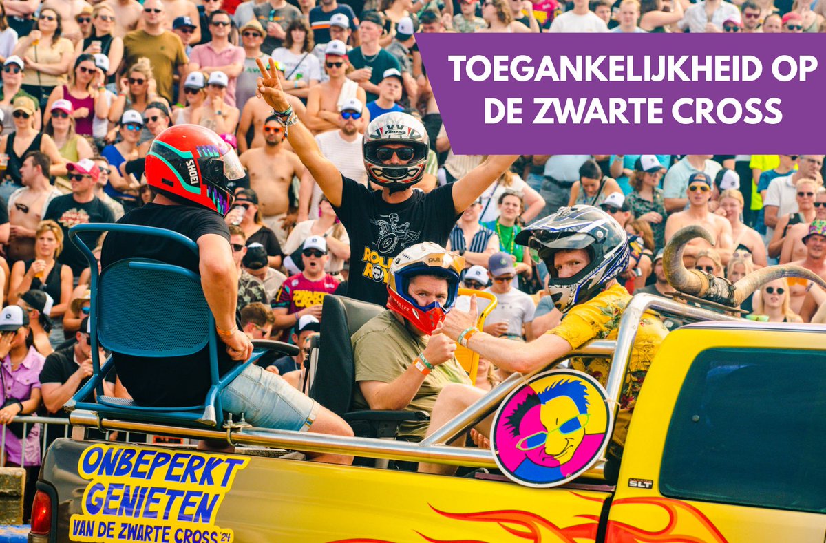 Oké, op ons terrein kan soms een spatje modder liggen, maar wie het aandurft om met de rock&amp;rollstoel naar de Zwarte Cross te komen helpen we graag een handje. Benieuwd wat we allemaal aan toegankelijkheid doen? Bekijk onze website!

zwartecross.nl/toegankelijkhe…