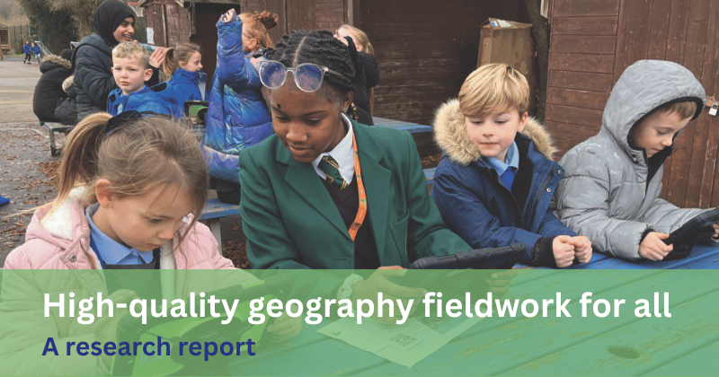 As part of #NationalFestivalofFieldwork <a href="/The_GA/">Geographical Association</a> delighted to publish High Quality Geography Fieldwork for All. 

It shares key ideas &amp; examples of high-quality fieldwork in primary &amp; secondary schools. 

Thank you to all who contributed.  
   
Download geography.org.uk/high-quality-g…