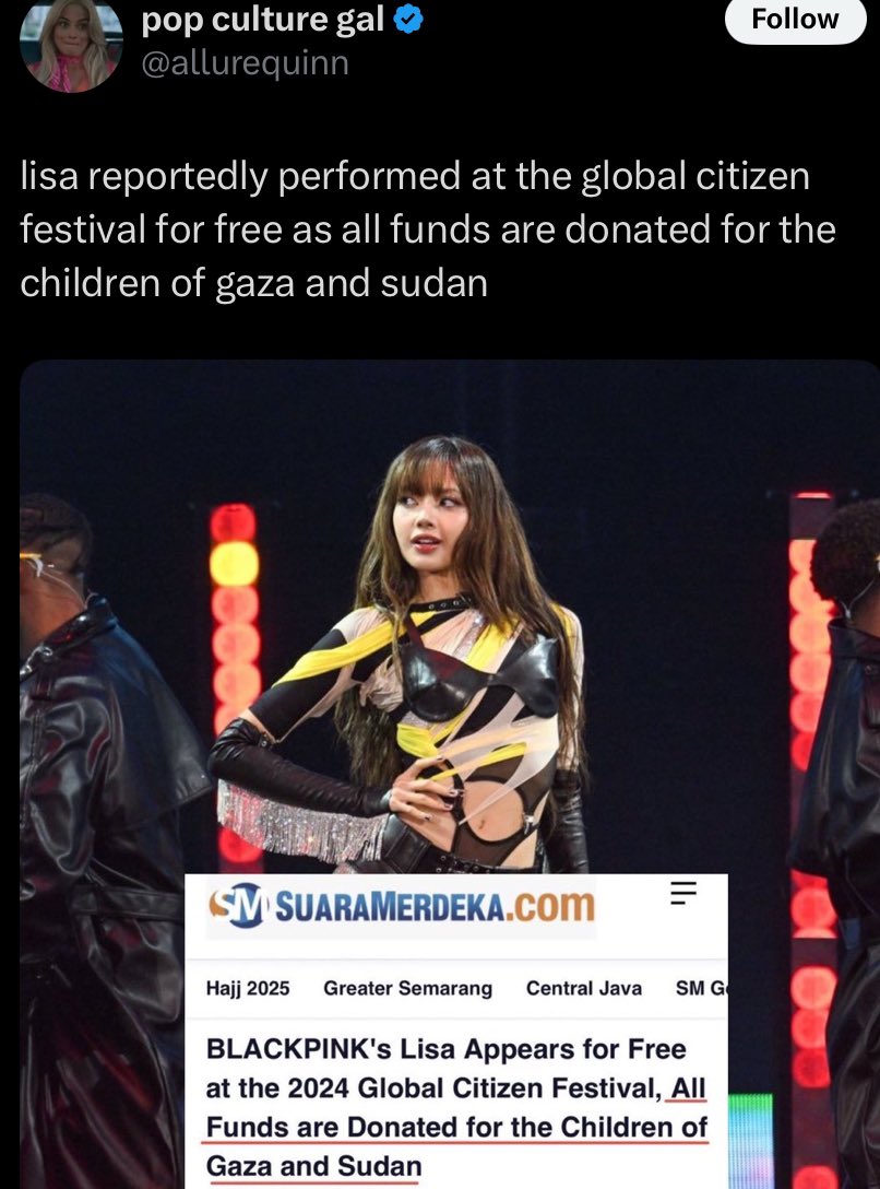 AuroraBlkk's tweet photo. Lisa has donated to
The Children in Gaza and Sudan.
The Children’s hospital in LA.
The Best friends animals society. 
Now she’s doing a closet sale taking place on June 29th, with all proceeds going to charity.💞 https://t.co/mY4JftXXc4