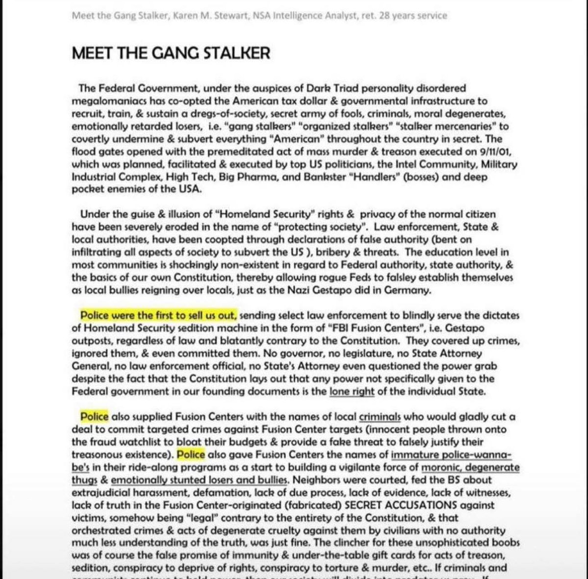 Pumpkin6672001's tweet photo. Govt Organized Stalking Domestic Terrorism Gangstalking Trafficking Prog targeting innocent civilians single women mothers - Crimes against Humanity - Organized Crime -
          💥 please read &amp; share💥 https://t.co/L2Hel5CfbK