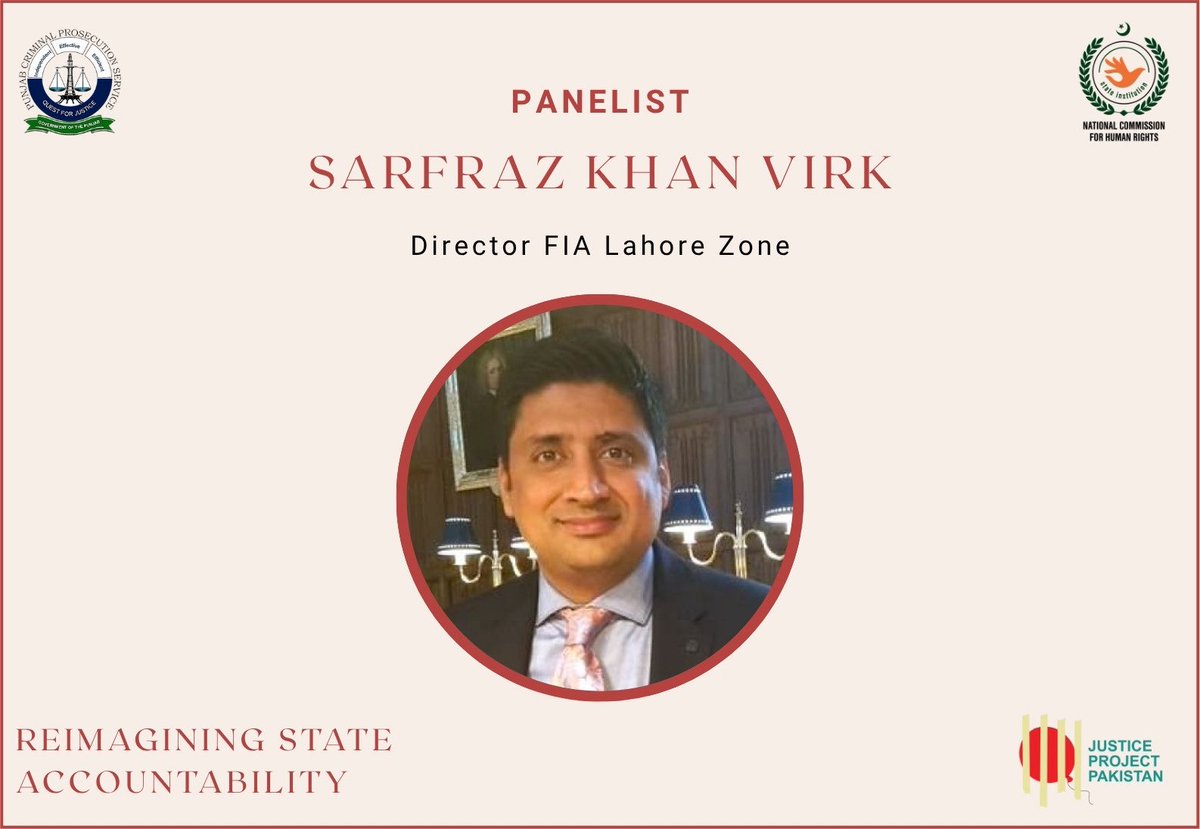 🚨 JPP commemorates International Day In Support Of Victims Of Torture 🚨

Panel One: Preventing and Investigating Torture

How can Pakistan’s frontline institutions align with the Torture and Custodial Death (Prevention and Punishment) Act?

Leaders from Punjab Police, Prisons