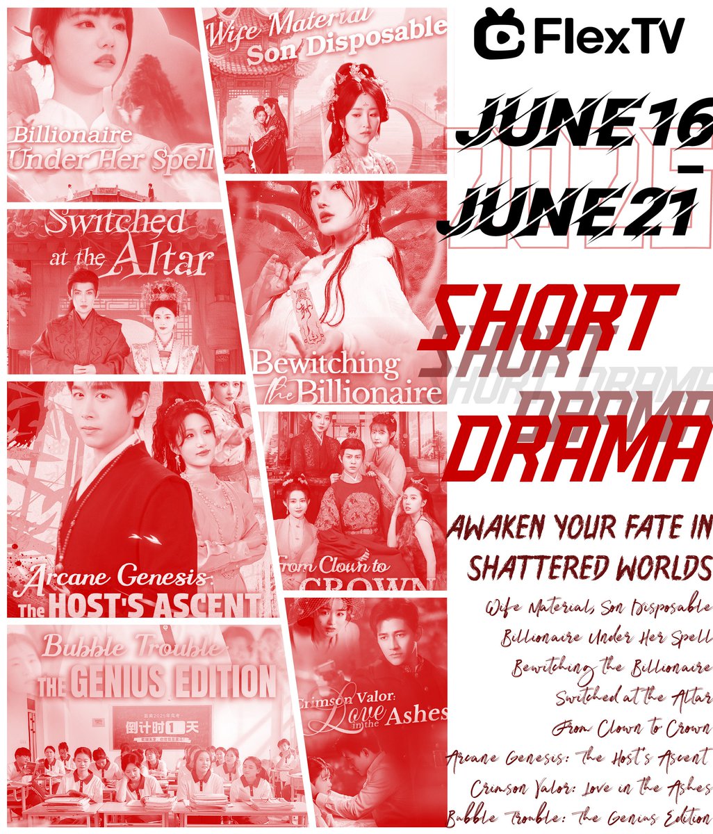 FlexTV Viewing Guide (June 9–15) | Awaken Your Fate in Shattered Worlds

From June 9 to 15, 2025, FlexTV—Mega Matrix Inc. (NYSE American: MPU)’s global short-form drama platform—released eight compelling new series. Through tales of court conspiracy, immortal reckonings, mistaken