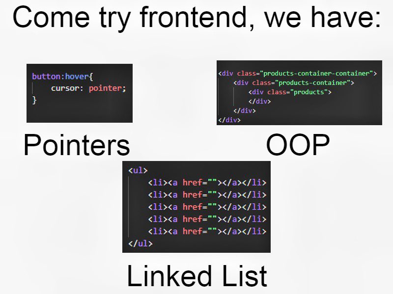 lingodotdev's tweet image. Frontend has got it all 😂🤭