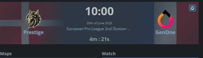 Salut les potes ! 
Je lance le stream pour suivre GenOne en <a href="/euproleague_/">EPL</a>  !