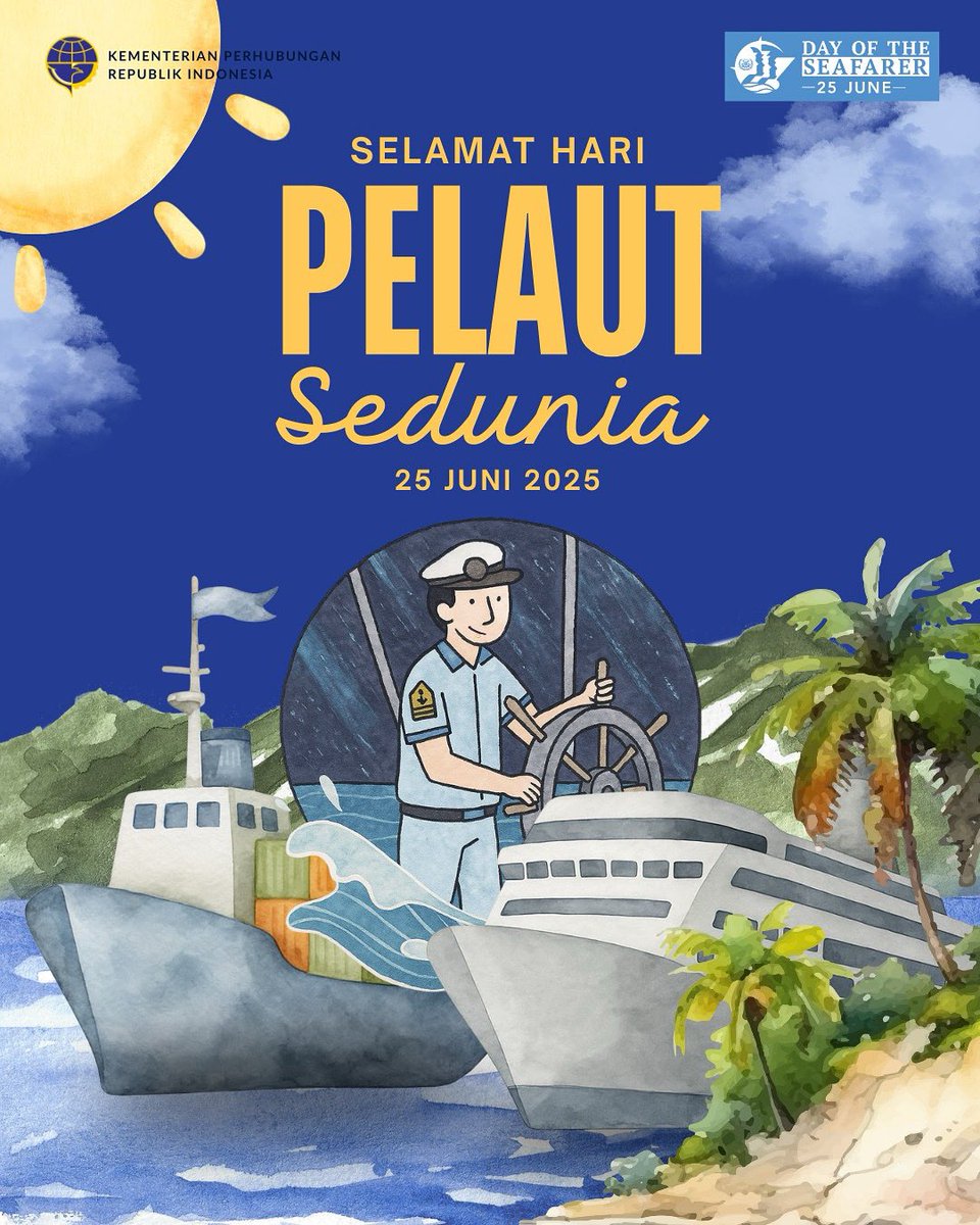 Pada peringatan Hari Pelaut tahun ini, International Maritime Organization bertema "My Harassment-Free Ship” untuk ciptakan lingkungan kerja aman di kapal

Selamat Hari Pelaut Sedunia. Terima kasih atas pegabdiannya

#SeafarerDay 
#MyHarassmentFreeShip
#MenghubungkanIndonesia