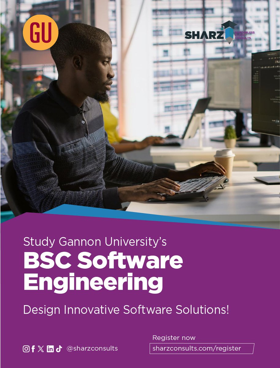 Sharz - Borderless Study Consults (@sharzconsults) on Twitter photo Code Your Future! 💻
Pursue <a href="/GannonU/">Gannon University</a> BSc Software Engineering program and build innovative solutions for the world.
Register at sharzconsults.com/register and start crafting your tech legacy! 💡
#StudyInUSA
#StudyAbroadWithSharz Code Your Future! 💻
Pursue <a href="/GannonU/">Gannon University</a> BSc Software Engineering program and build innovative solutions for the world.
Register at sharzconsults.com/register and start crafting your tech legacy! 💡
#StudyInUSA
#StudyAbroadWithSharz
