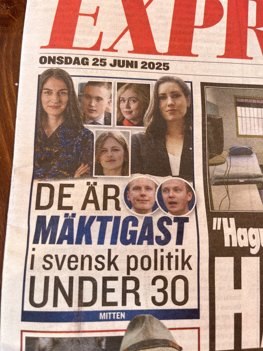 Expressen släpper maktlistan 30 under 30 i Almedalen i år – med flera programpunkter dedikerade till framtidens toppolitiker. Missa inte det!
expressen.se/nyheter/politi…