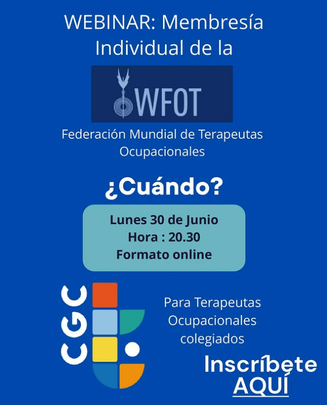 🚨✨ WEBINAR: Acceso a la Membresía Individual de la WFOT para Terapeutas Ocupacionales Colegiados 🧠🌍
🔗 INSCRIPCIÓN: docs.google.com/forms/d/e/1FAI…

#WFOT #membresia #webinar #cgcto