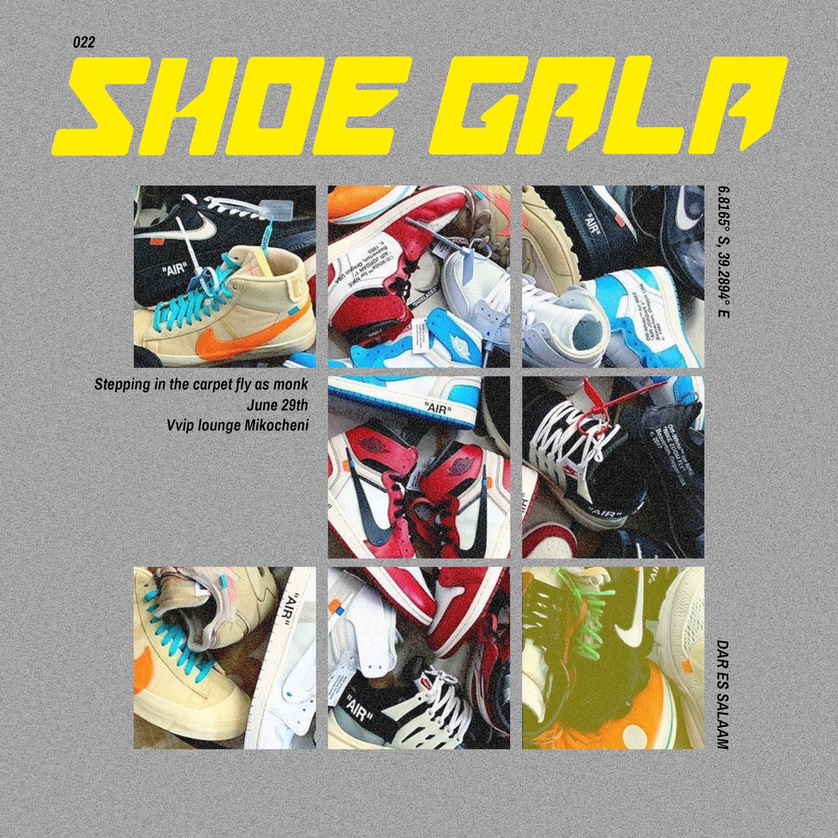 Hey everyone, Shoe gala it’s an event 
Basically not about shoes but it all about youth culture 
So the first theme with all these coming events we decided to make a shoe theme so that y’all can show up and flex your shit 

Shoes,art,clothing and etc will be available for sale