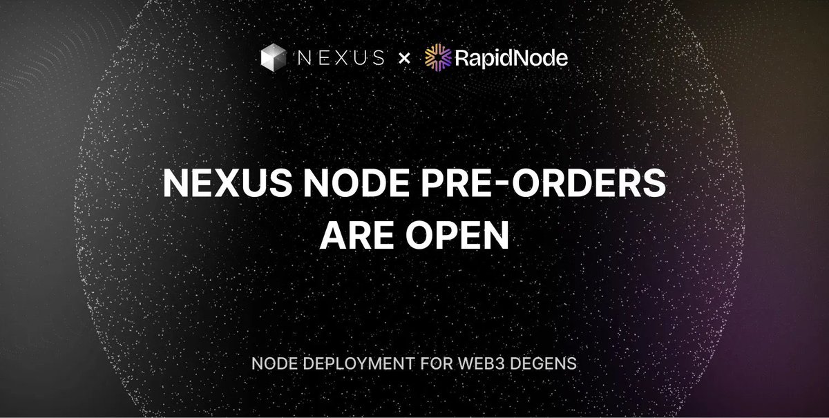SamCode.Sol (@samcodeng) on Twitter photo Nexus Testnet III + 3 Nodes Giveaway! π
Pre-orders for <a href="/NexusLabs/">Nexus</a> V3 nodes are officially open on <a href="/rapidnodexyz/">RapidNode | One-click Node Management π οΈ</a> and weβve got 3 free Node spots to give out
ππΌ follow <a href="/rapidnodexyz/">RapidNode | One-click Node Management π οΈ</a>
ππΌ follow <a href="/samCodeNg/">SamCode.Sol</a>
Like, RT and comment your rapid node email
π Winners in 24hrs
π Nexus Testnet III + 3 Nodes Giveaway! π
Pre-orders for <a href="/NexusLabs/">Nexus</a> V3 nodes are officially open on <a href="/rapidnodexyz/">RapidNode | One-click Node Management π οΈ</a> and weβve got 3 free Node spots to give out
ππΌ follow <a href="/rapidnodexyz/">RapidNode | One-click Node Management π οΈ</a>
ππΌ follow <a href="/samCodeNg/">SamCode.Sol</a>
Like, RT and comment your rapid node email
π Winners in 24hrs
π
