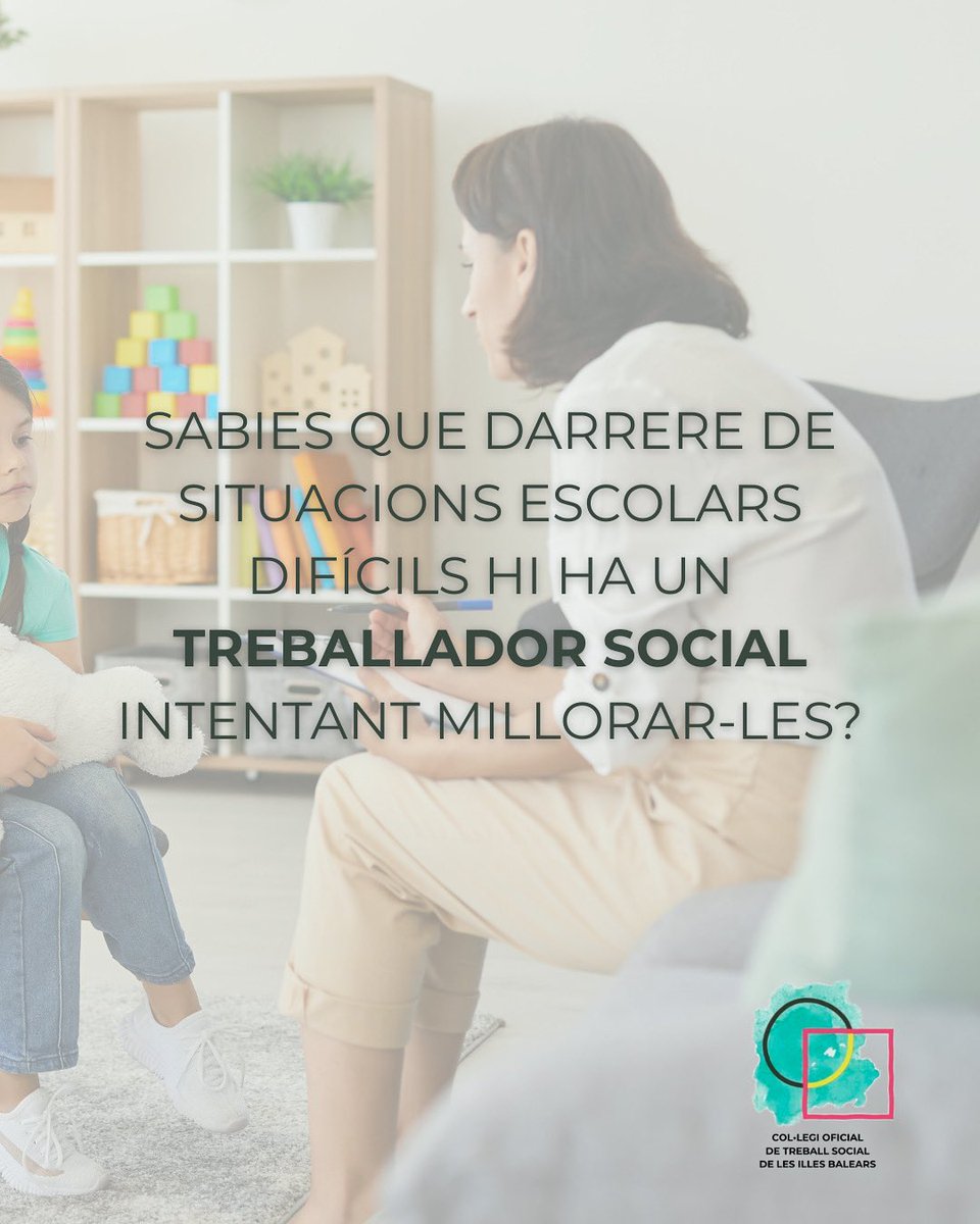 📚 L’escola és també un espai clau per detectar i acompanyar.
El treball social hi és present, escoltant i construint ponts.

#TreballSocialEducatiu #SomTreballSocial #COTSIB #EducacióAmbValors