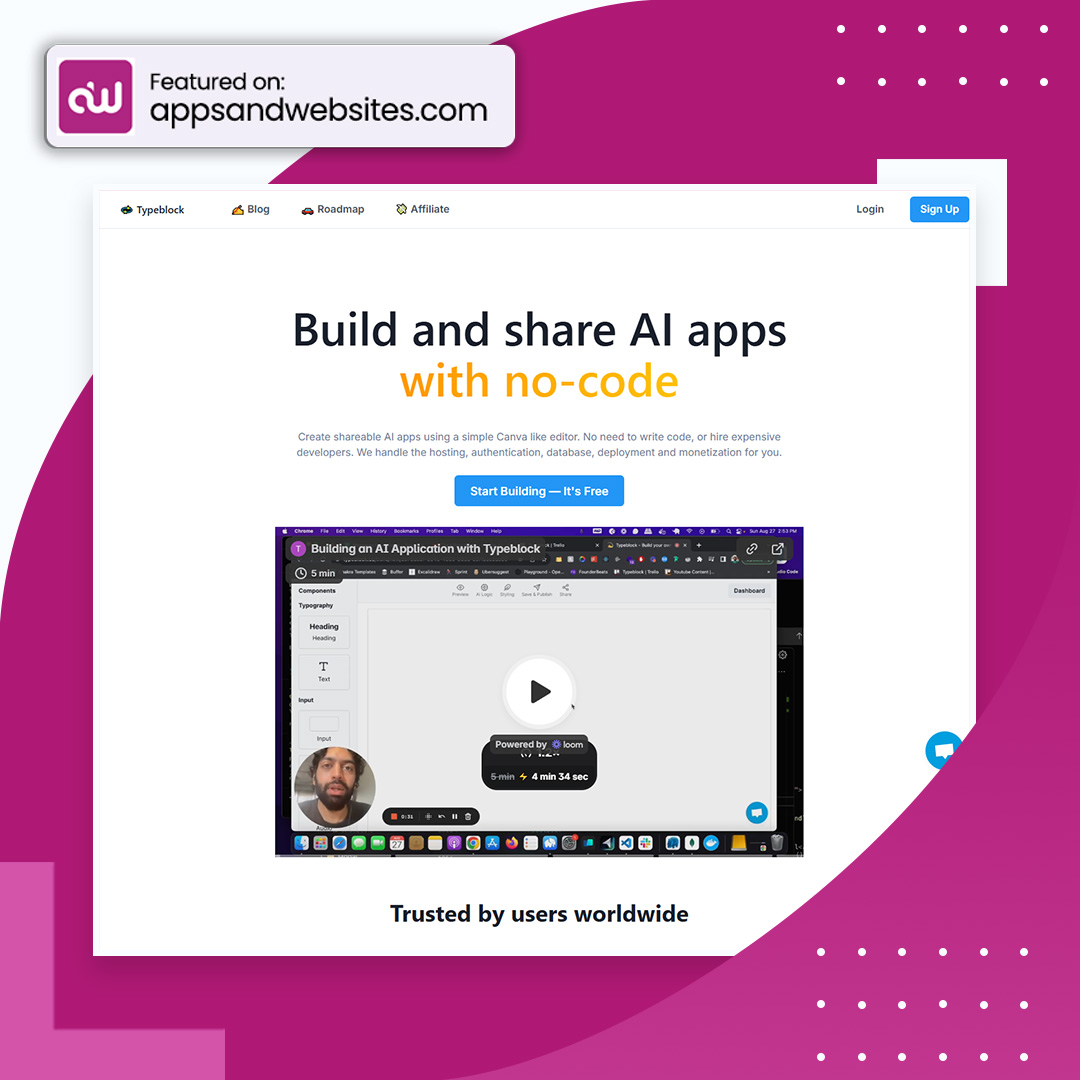 AppsandWebsites's tweet image. 📱🛠️ Curious if you can build AI-powered apps easily, like designing in Canva or Notion? Can it be done without coding? Dive into no-code app creation! 💻🤖 #NoCodeAIApps #EffortlessDevelopment #Typeblock

Visit Apps &amp;amp; Websites for more awesome AI  tools: appsandwebsites.com/directory/ai-t…