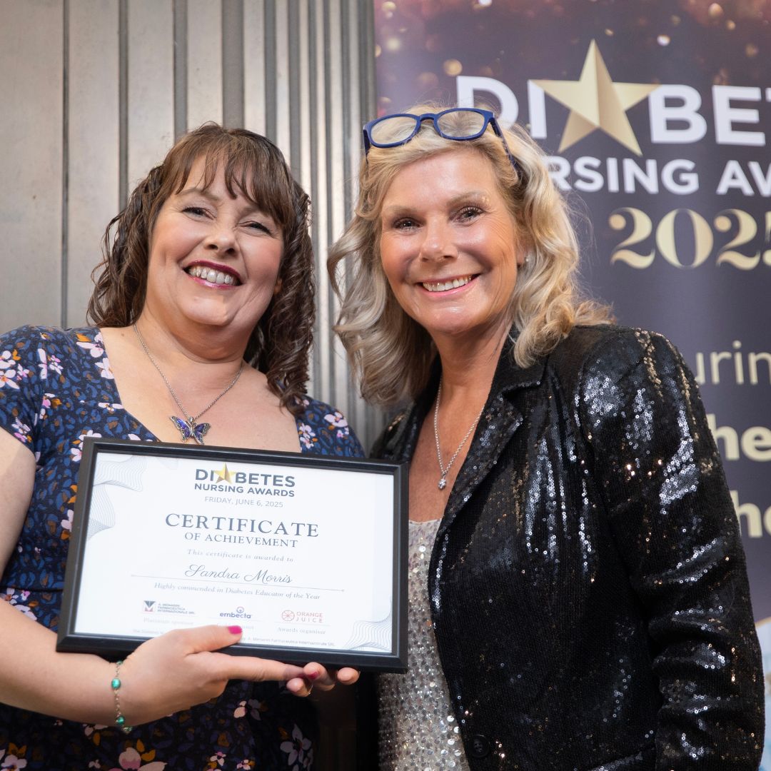 Congratulations to Sandra Morris, Diabetes Clinical Educator, on being a finalist in the Diabetes Educator of the Year category at the national Diabetes Nursing Awards.

Sandra delivers education and promotes national campaigns to raise awareness of diabetes and insulin safety.