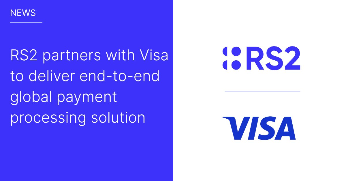 🌐 RS2 partners with Visa to deliver a global end-to-end payment processing solution for banks, fintechs, and merchants around the world.  

👉 Read the full press release: rs2.com/press_and_medi…

#RS2 #Visa #Payments #Partnership #GlobalPayments #TogetherBEyondPayments