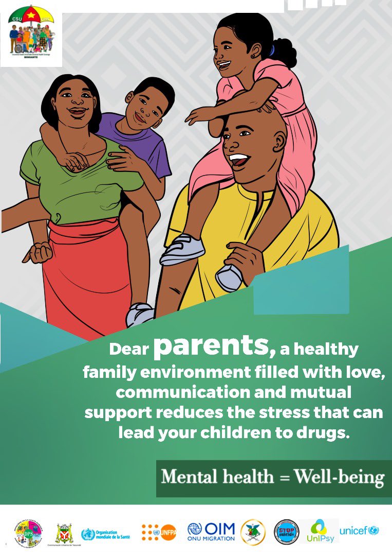 📌 Chers parents, un cadre familial sain réduit le stress qui peut mener à la consommation de drogues chez les enfants. 

📌 Dear parents, a healthy family environnement reduces the stress  that can lead the children to drugs.