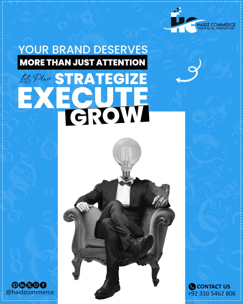 HaidzCommerce's tweet photo. Your brand deserves strategy, execution, and real growth
Not just empty attention!
At Haidz Commerce, we turn bright ideas into digital success stories.
Email: haidzcommerce@gmail.com
Let’s build something great.

#BrandGrowth #DigitalMarketing #StrategicBranding #ExecuteAndGrow https://t.co/2D2C10OvC8