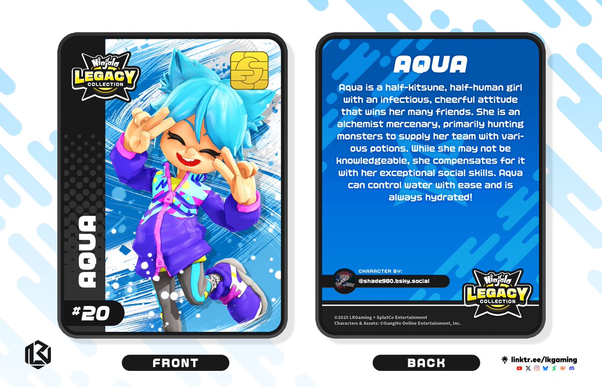lkgaming_yt's tweet photo. #Ninjala #ニンジャラ LEGACY COLLECTION | Wave 4

#19. Celia - (@Cuttlegear_)
#20. Aqua - (@/shade980.bsky.social [Bluesky])
#21. Death - (@corpseleet)

#Ninjalaお絵描き部 #NinjalaArt #NinjalaOC (1/2) https://t.co/NH2XWtPwsc
