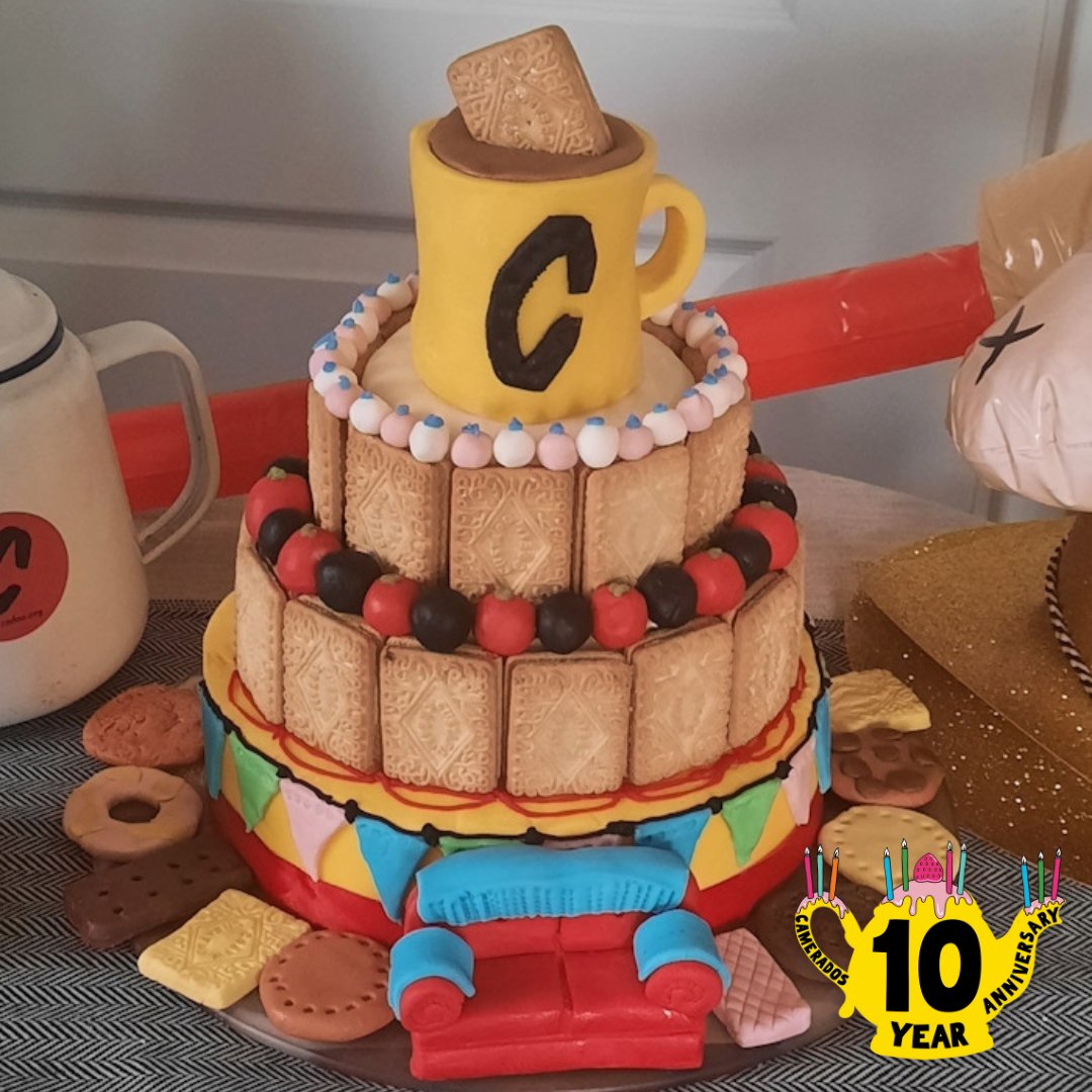 🎉 BAKING NEWS: It's party time worldwide for #CameradosIs10 — and countless cakes have already been scoffed, and it's only WEDNESDAY! 🍰😋 Sponges, brownies, cupcakes… join in the great #Camerados bake-off wherever you are! 🍰
#PublicLivingRoomWeek 
#WeAreCamerados
