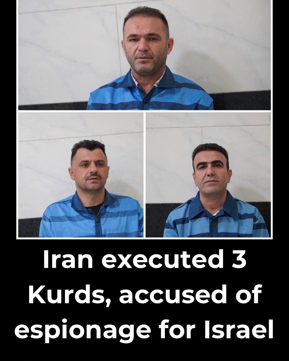 Iran is taking revenge from Kurds again 

Three Kurdish political prisoners—Idris Ali, Azad Shojaei, and Rasoul Ahmad Rasoul—were secretly executed in Urmia Central Prison on charges of espionage for Israel. They were denied family visits and legal defense.