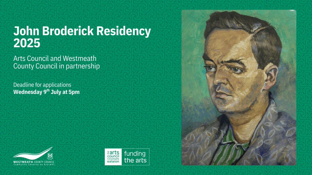 The John Broderick Residency 2025

Applications opened 11th June
Deadline 9th July

The John Broderick Residency is open to professional writers in all genres. Writers must be over 18 years of age and resident on the island of Ireland.

Read more:
writing.ie/resources/john…
#writers