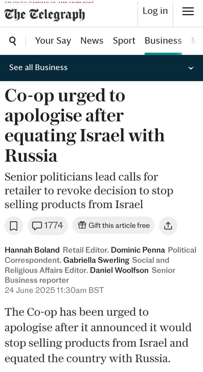 Come off it.
Israel are a thousand times worse than Russia.

Israel have slaughtered 50,000 unarmed civilians.

Keep the ban on Israel Co-op!

Don't be bullied.