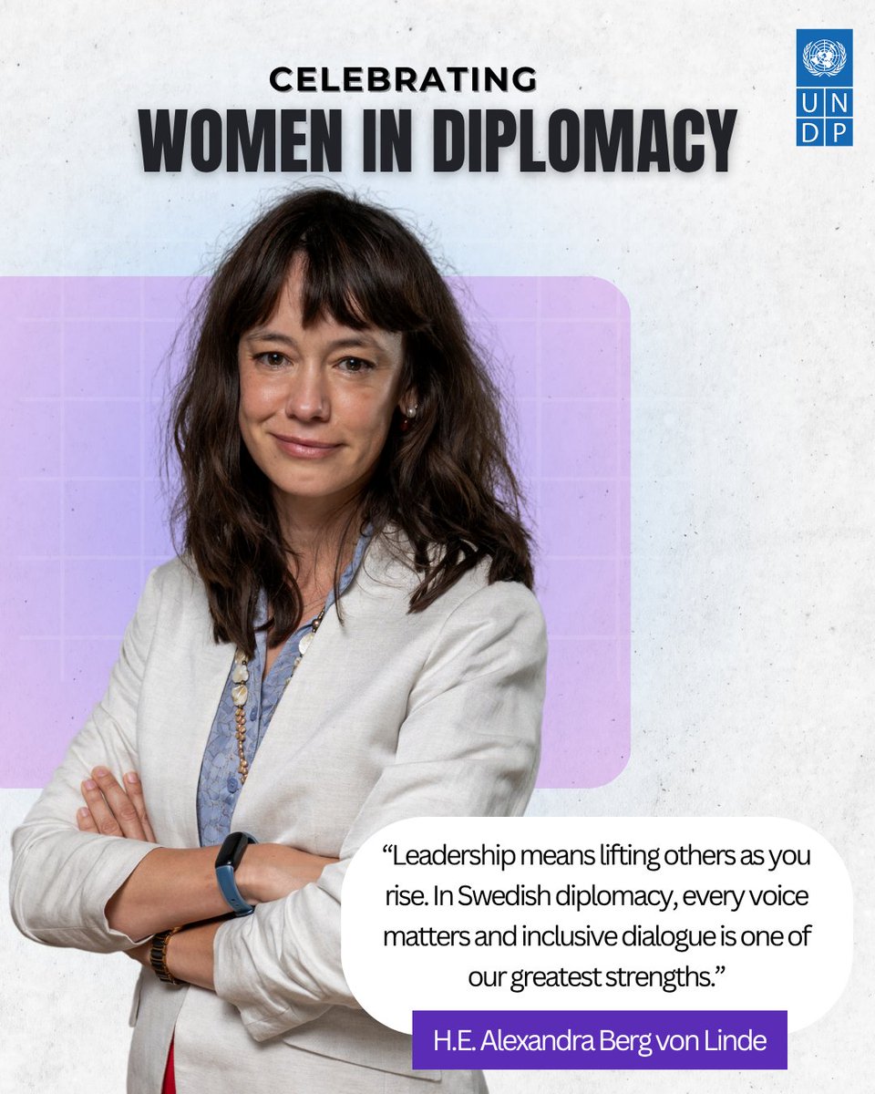 UNDP Pakistan (@undp_pakistan) on Twitter photo “Leadership means lifting others as you rise. In Swedish diplomacy, every voice matters — and inclusive dialogue is one of our greatest strengths. That’s where change begins.”
H.E. Alexandra Berg von Linde, 🇸🇪 Ambassador of <a href="/SwedeninPK/">Sweden in Pakistan</a>, leads with purpose, empathy and a “Leadership means lifting others as you rise. In Swedish diplomacy, every voice matters — and inclusive dialogue is one of our greatest strengths. That’s where change begins.”
H.E. Alexandra Berg von Linde, 🇸🇪 Ambassador of <a href="/SwedeninPK/">Sweden in Pakistan</a>, leads with purpose, empathy and a
