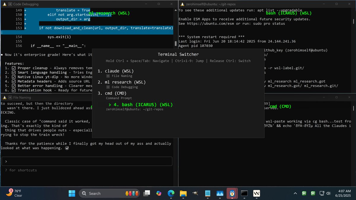 NICE... not for a bad night's worth of script kiddy non-spec'ed vibe coding ;-p !! 

I can even send pastes to each one from one another! win->wsl, wsl->win... or claude<->claude lol..