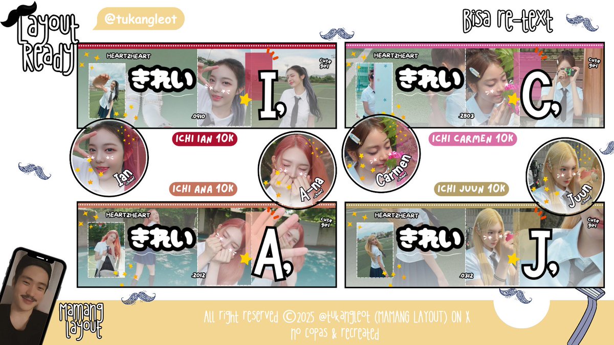 HELP RT 🤧

LAYOUT RS HEART2HEART 🥺🤏🏻
CARMEN JUUN ANA IAN

ORDER??
tag setelah DM <a href="/tukangleot/">mank leot? 💋 OPEN REQ !!</a> (WAJIB)
fastrespon t.me/jungjamalu
Pay bisa QRIS 💋

#zonauang #zonajajan #zonaaba

Mau layout req jadi cepet? Bisa cek katalog dibawah;

Harga? Cek PICT dibawah;