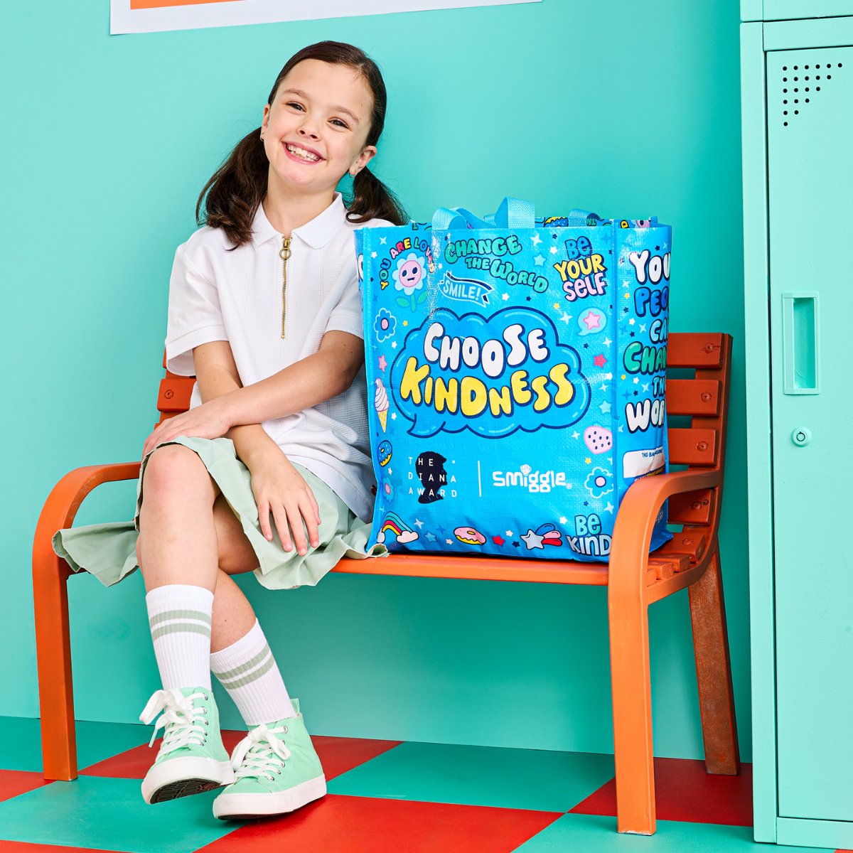 Smiggle are choosing kindness this year and we would love you to join them! Head instore to purchase a Kindness reusable bag for €1.50 with all proceeds going to The Diana Award and their important anti-bullying programs!

@smiggle_uk #Smiggle #TheDianaAward #BeKind