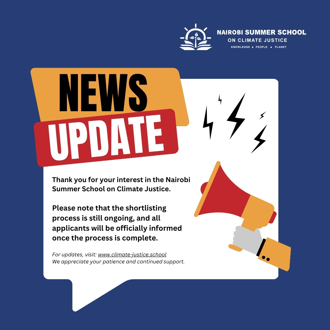 Cohort V Application Update:
Please note that the shortlisting process is currently underway. All applicants will be notified of the outcome via official communication once the process is finalized.
For updates, visit: climate-justice.school