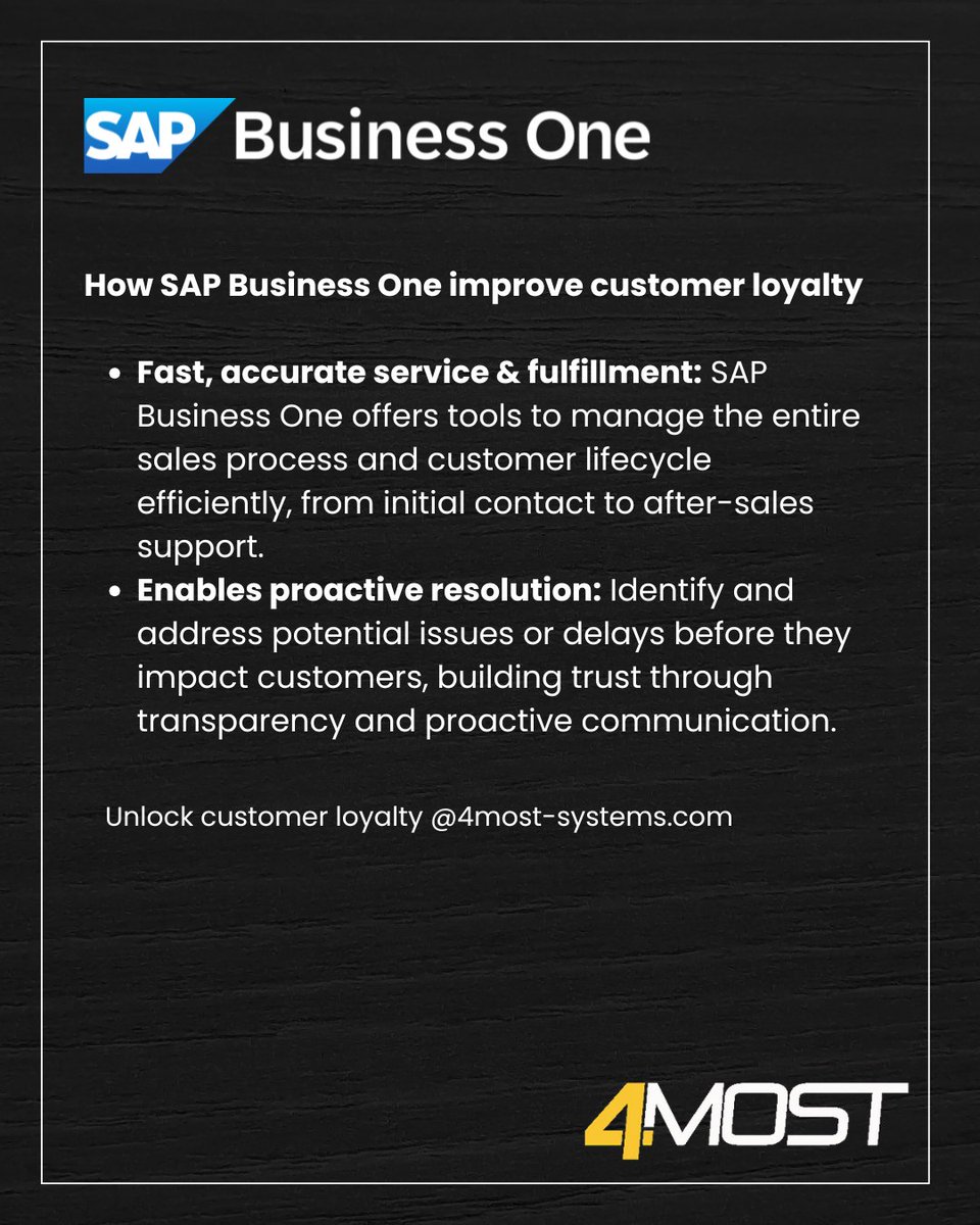 𝐔𝐧𝐥𝐨𝐜𝐤 𝐜𝐮𝐬𝐭𝐨𝐦𝐞𝐫 𝐥𝐨𝐲𝐚𝐥𝐭𝐲: 𝐖𝐡𝐲 𝐞𝐧𝐝-𝐭𝐨-𝐞𝐧𝐝 𝐩𝐫𝐨𝐜𝐞𝐬𝐬 𝐯𝐢𝐬𝐢𝐛𝐢𝐥𝐢𝐭𝐲 𝐢𝐬 𝐤𝐞𝐲

Unlock customer loyalty 4most Systems (Pty) Ltd