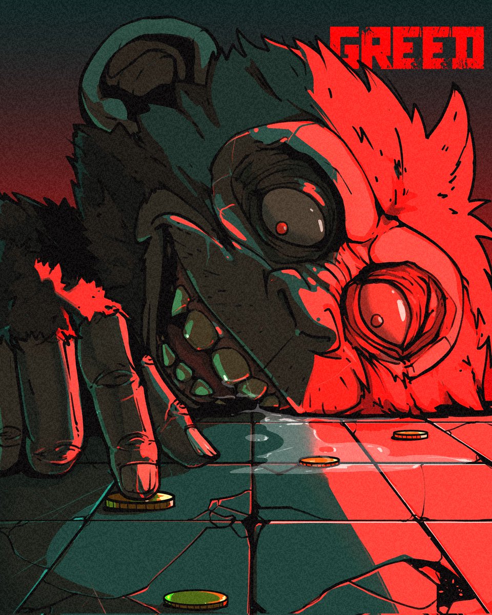 Greed!

I was a bit indecisive on how to color this