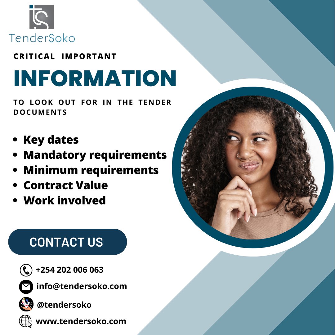 TenderSoko's tweet image. Use Sunday to review tenders closing soon. Plan your bid with no rush.
#WeekendPrep