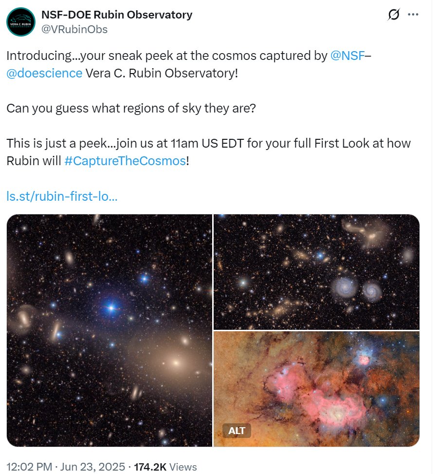 QHYCCD's tweet photo. 📷 Feast your eyes on these cosmic wonders, captured with the @VRubinObs 3,200-megapixel #LSSTCAMERA and QHYCCD cameras.
The images in P2 (NGC4411 and Comet 62P) and P3 (Lagoon Nebula and Trifid Nebula) taken with the #QHY268M are from our talented customer Charlie Hagen! https://t.co/TG0TUAZW0N