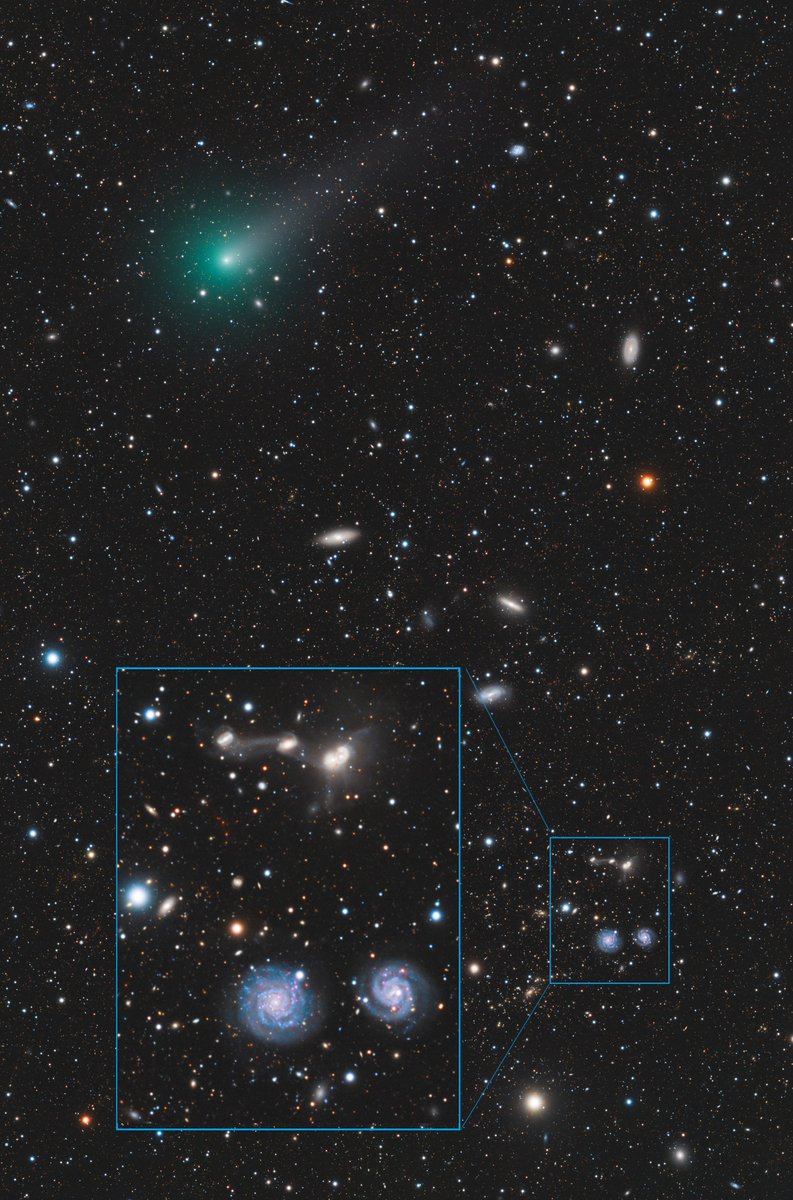 QHYCCD's tweet photo. 📷 Feast your eyes on these cosmic wonders, captured with the @VRubinObs 3,200-megapixel #LSSTCAMERA and QHYCCD cameras.
The images in P2 (NGC4411 and Comet 62P) and P3 (Lagoon Nebula and Trifid Nebula) taken with the #QHY268M are from our talented customer Charlie Hagen! https://t.co/TG0TUAZW0N