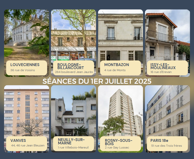 🏡 Mardi prochain aura lieu la dernière séance de ventes immobilières avant la rentrée de septembre !

À l’affiche : immeubles, maisons, appartements, box, caves… une belle diversité de biens pour tous les projets. ;-)

📍 Chambre des Notaires de Paris
12 avenue Victoria – 75001