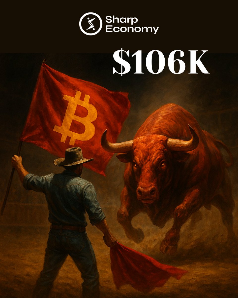 🚀 𝐁𝐢𝐭𝐜𝐨𝐢𝐧 𝐜𝐡𝐚𝐫𝐠𝐞𝐬 𝐚𝐡𝐞𝐚𝐝— now at $𝟏𝟎𝟔𝐊!
The bulls are back, and they’re not slowing down. 🐂💥

𝐓𝐞𝐥𝐞𝐠𝐫𝐚𝐦 𝐥𝐢𝐧𝐤 𝐟𝐨𝐫 𝐦𝐨𝐫𝐞 𝐮𝐩𝐝𝐚𝐭𝐞𝐬: t.me/sharp_economy 

#Sharpeconomy $SHARP #Bitcoin #CryptoBullRun #BTC #CryptoMomentum