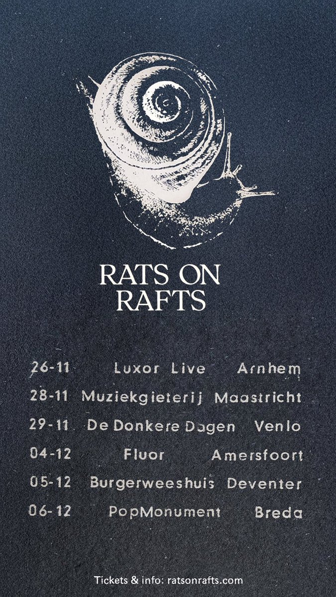 It’s a pleasure to announce our Deep Below tour will continue across the Netherlands with six new dates for this autumn! 🍂🐀