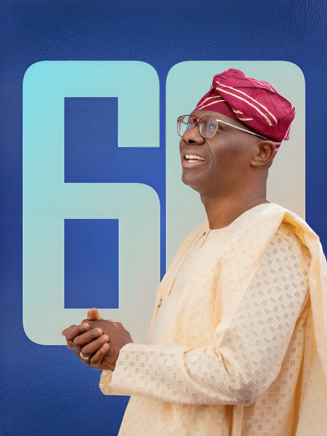 Oreoluwa_Finnih's tweet photo. THIS IS 60!

You are a visionary leader whose courage, compassion, and commitment continue to inspire a generation. Under your leadership, our beloved state has not only remained the economic heartbeat of our nation, but is fast becoming a model for inclusive, sustainable development - where no one is truly left behind.

I am especially grateful for your unwavering support in advancing the 2030 SDGs Agenda and for championing the cause of equity, innovation, and progress. Your belief in shared prosperity and people-centred governance reminds us daily that leadership is not just about vision, but about action.

Oga mi, may this new year of your life be filled with continued wisdom, strength, and remarkable impact. Lagos is better because of your service. And we, your team, are proud to walk this journey with you.

Happy Birthday, Mr. Governor, Sir!

@jidesanwoolu

#OreoluwaFinnih #HappyBirthday #GovLag #BabajideOlusolaSanwoolu #DiamondJubilee