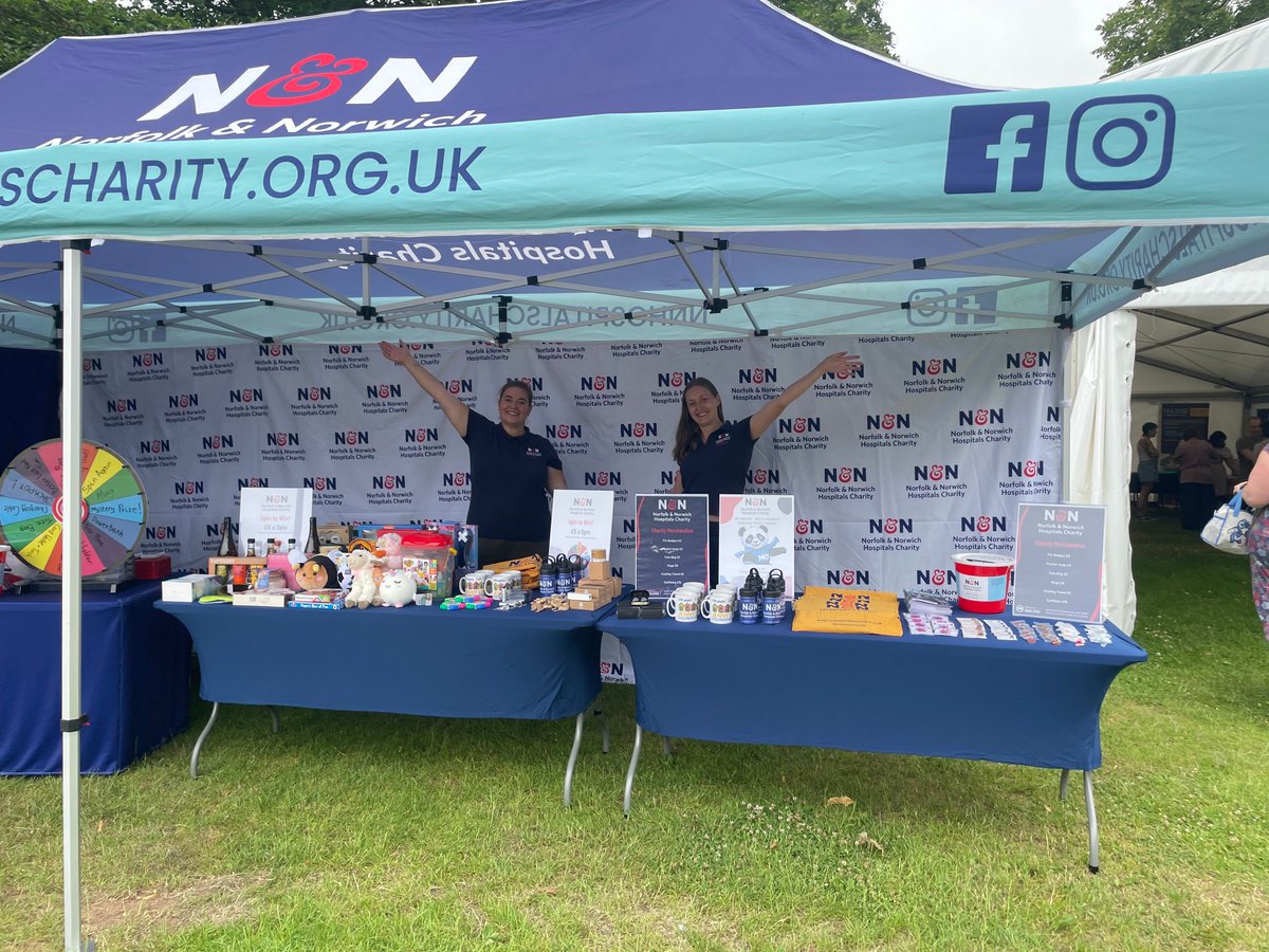 🎪 We are all set up and ready to go for Day One at the Royal Norfolk Show! Pop along and see us at Stand 305. We have spin to win, some freebies, raffle tickets on sale, Mo the Panda and a variety of stalls showcasing various areas of the Norfolk and Norwich University Hospital